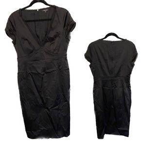 V Neck STRENESSE Black Sheath Dress